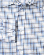 Highmoor Long-sleeved Tattersall check shirt (White blue)