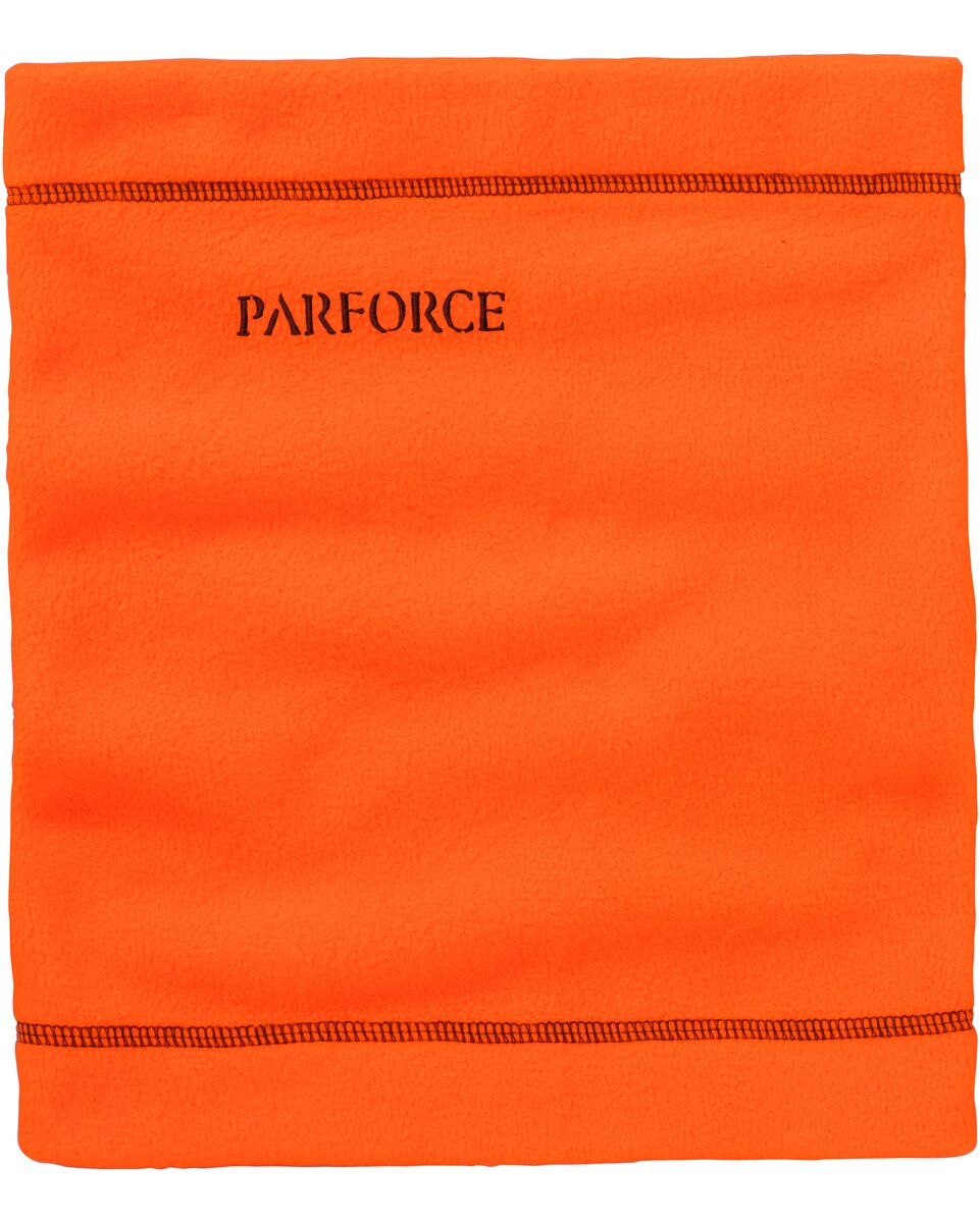 Parforce Pack of 2 fleece tube scarves (Olive/signal orange)