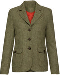 Highmoor Herringbone tweed blazer (Green/Orange)