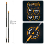 Fiskars OneClick telescopic handle (Size M – Handle length 119–179 cm – Weight approx. 600 g)