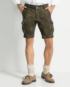 Reitmayer Short cargo leather pants (Olive)