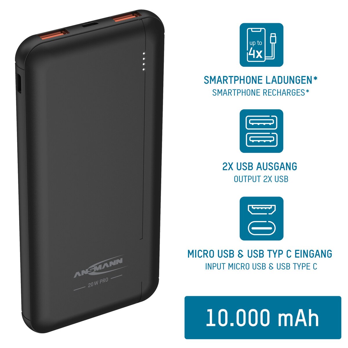 Ansmann Powerbank 10,000 mAh
