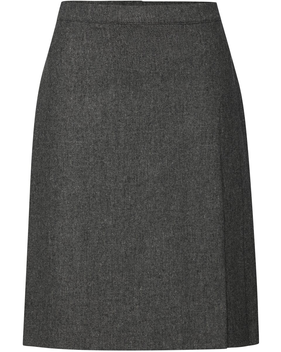 Highmoor Short skirt with pleats (Gray melange)