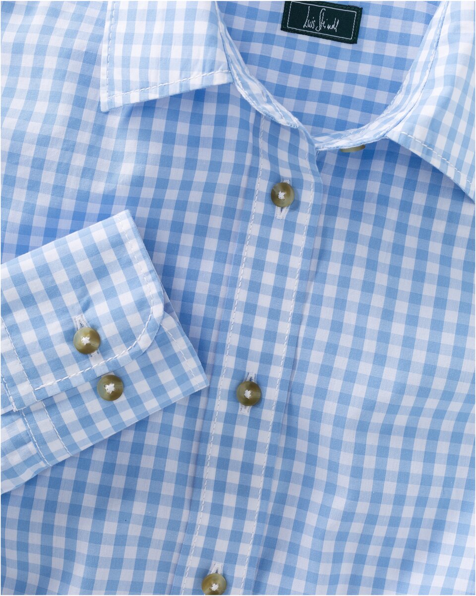 Luis Steindl Vichy check blouse (Light Blue)