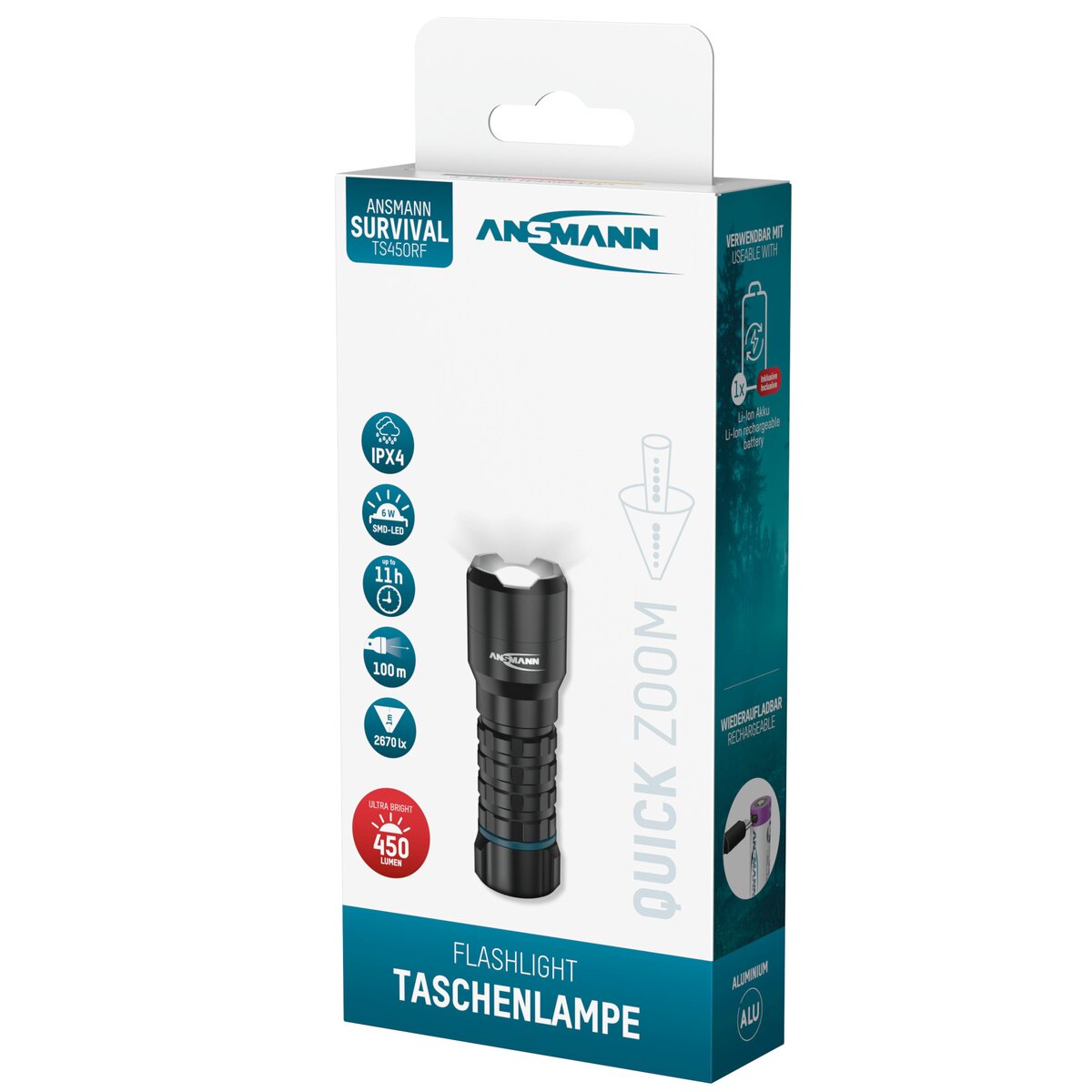 Ansmann Flashlight Survival TS450RF