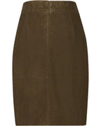 Luis Steindl Flared leather traditional skirt (Brown)