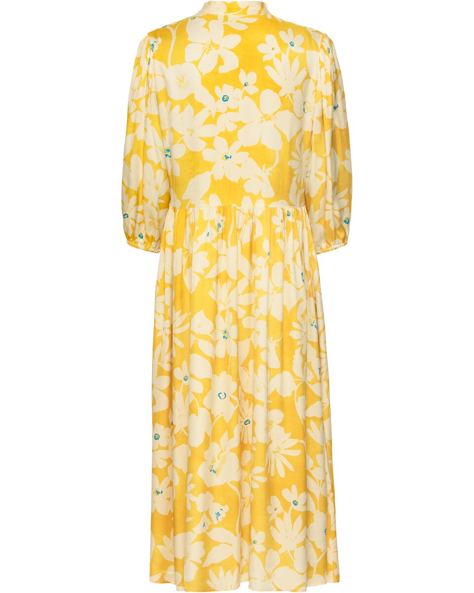 Reitmayer Floral dress with stand-up collar (White yellow)
