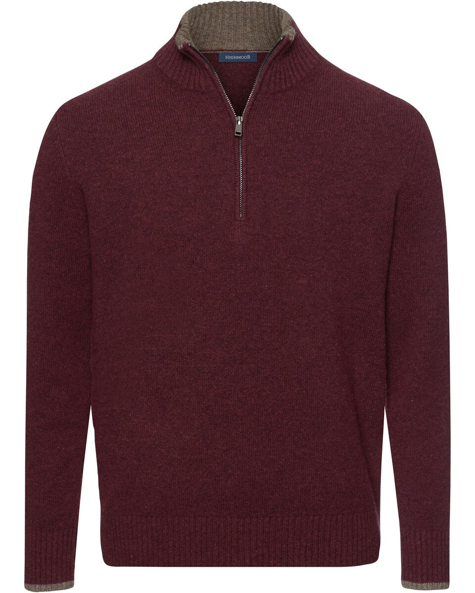 Highmoor Troyer with collar contrast (Dark blue)
