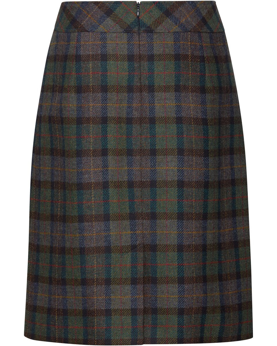 Highmoor Short wool skirt (Navy/Green)