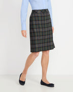 Highmoor Short wool skirt (Navy/Green)