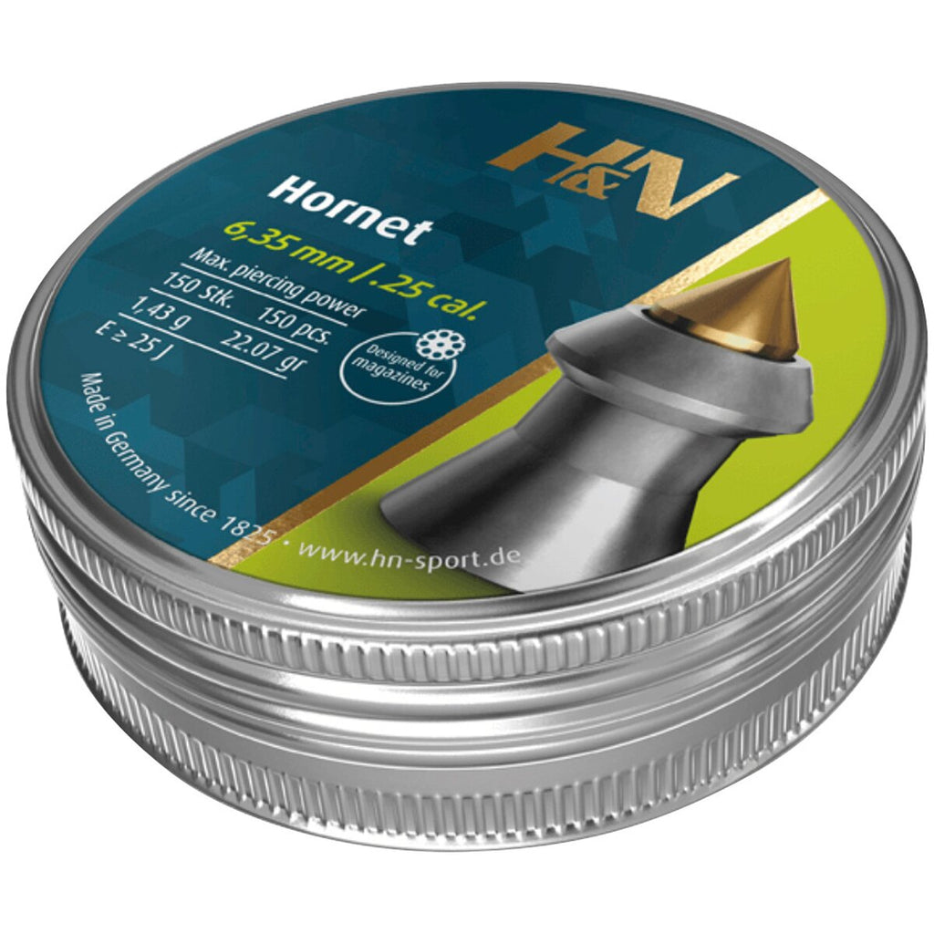 Haendler & Natermann 6.35mm Diabolo Hornet 1.43g (Caliber 6,35) — Pack of 150 pcs