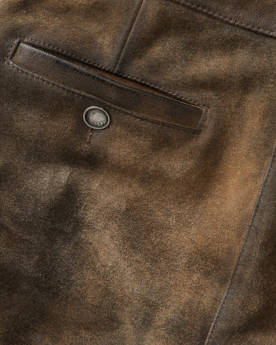 Reitmayer Short cargo leather pants (Brown)