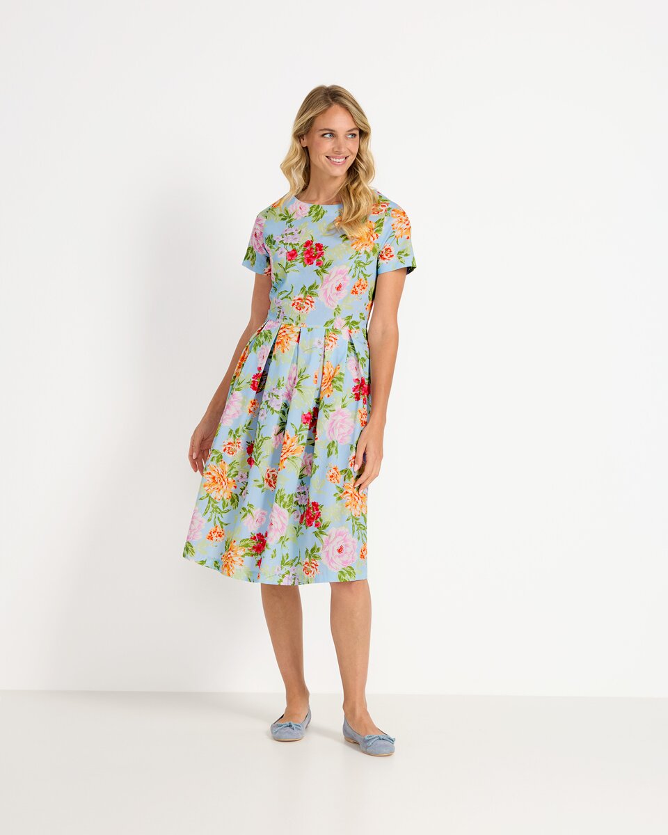 Reitmayer Floral short-sleeved dress (Light blue/multicolored)