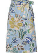 Highmoor Skirt with tie belt (Blue/Flowers)