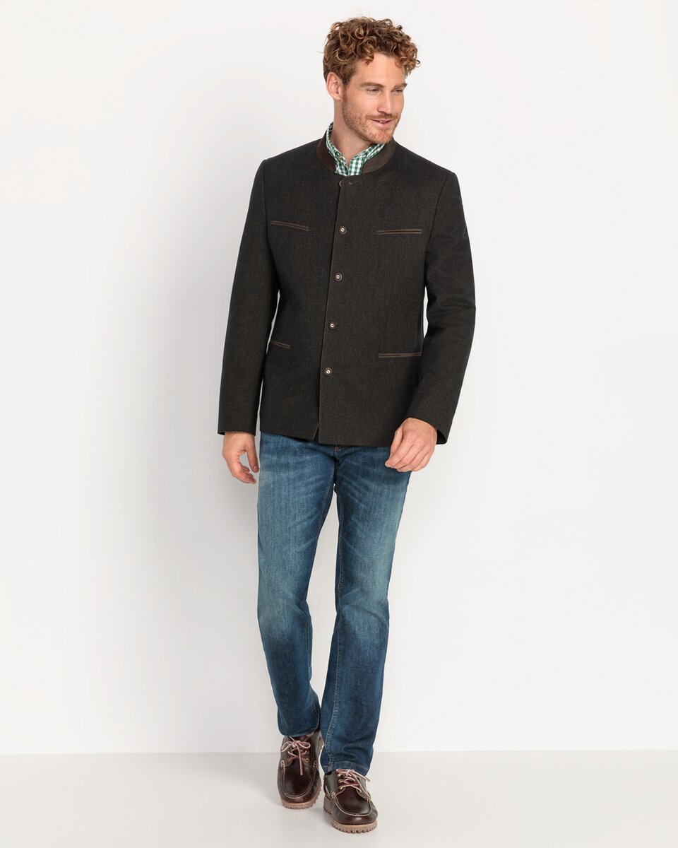 Luis Steindl Cotton jacket with structure (Anthracite)