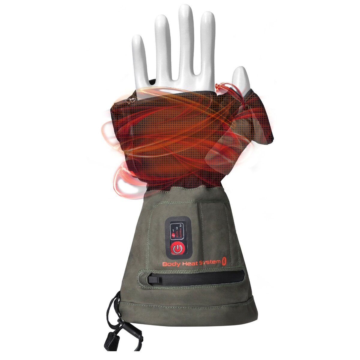 Lenz Heating glove mitten 1.0 unisex (Olive)