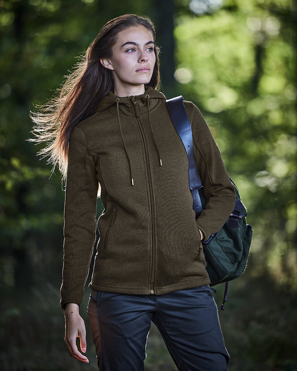 Parforce Women's knitted fleece jacket Visby (Olive)