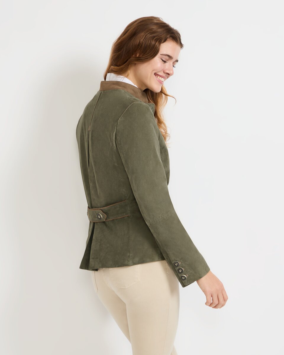 Luis Steindl Leather jacket (Green/beige)