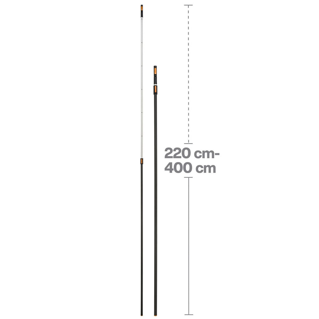 Fiskars OneClick telescopic handle (Size L – Handle length 219–404 cm – Weight approx. 1,550 g)