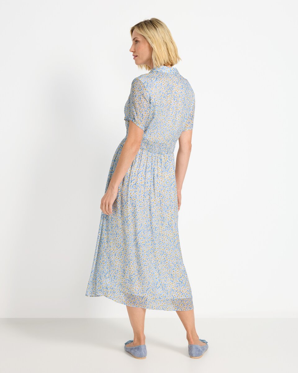 Highmoor Shirt dress with daisies (Light Blue)
