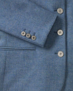 Luis Steindl Tweed stand-up collar jacket (Blue)