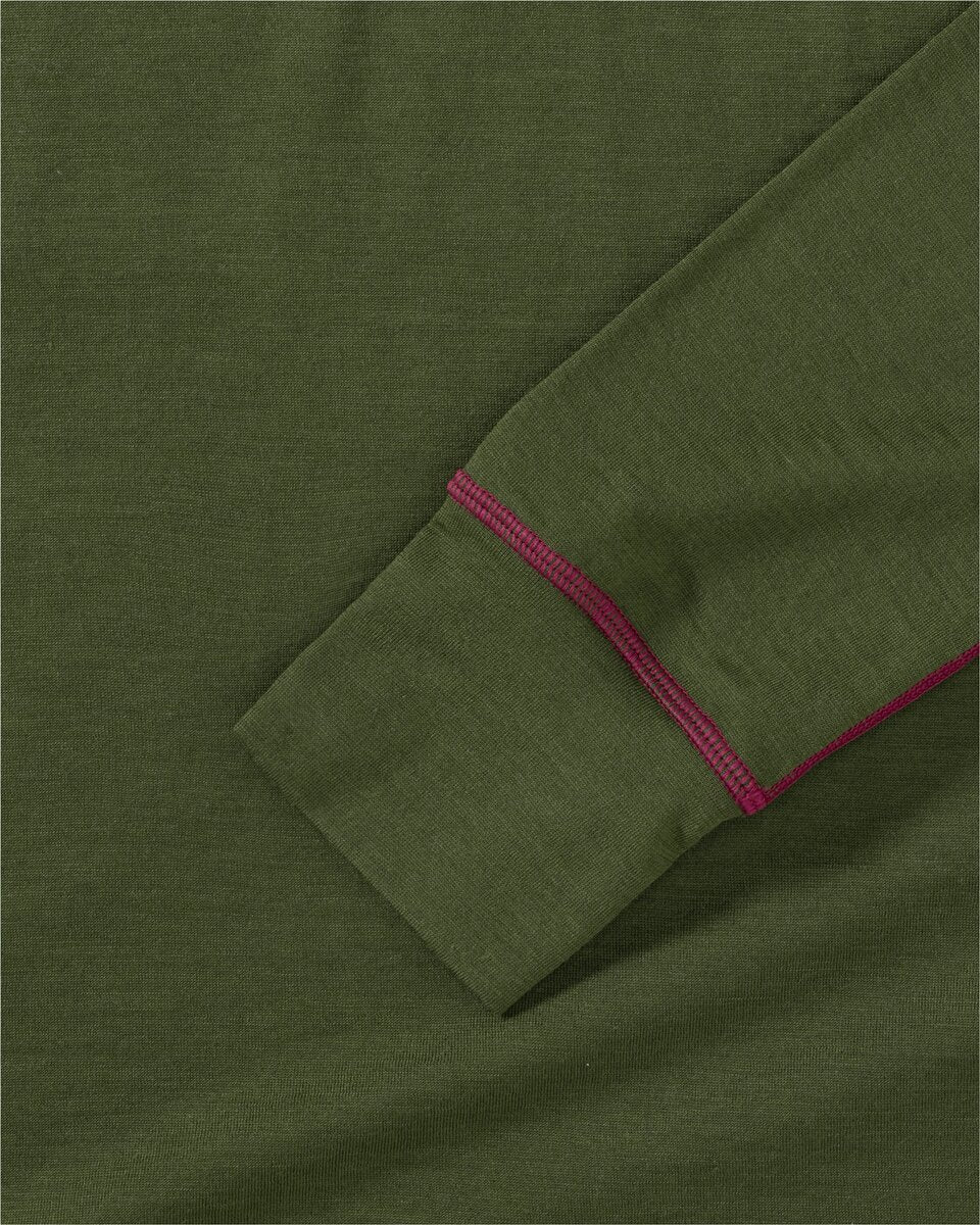 Parforce Women's base layer long sleeve merino mix (Olive)