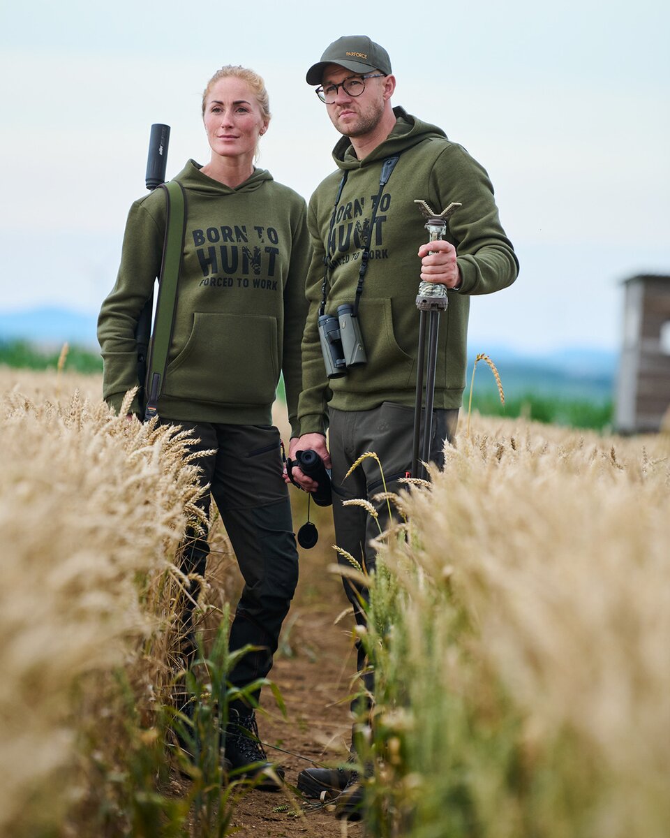 Parforce Women's Hoodie (Olive/Born to hunt)