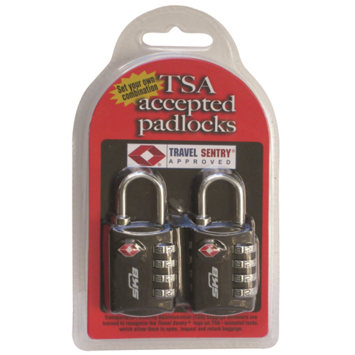 SKB CASES TSA Combination Padlock – 2 Pack