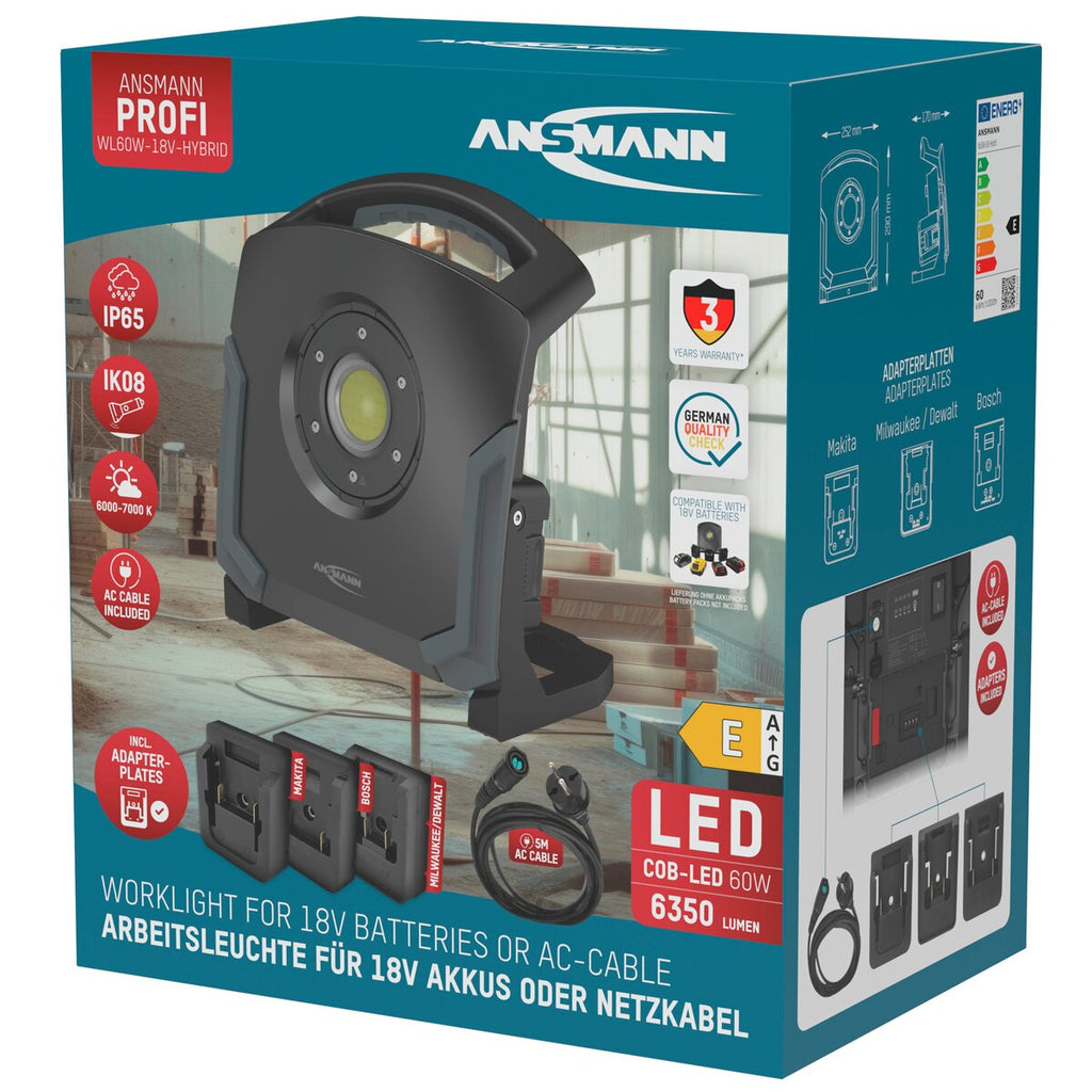 Ansmann Work light WL60W 18V Hybrid