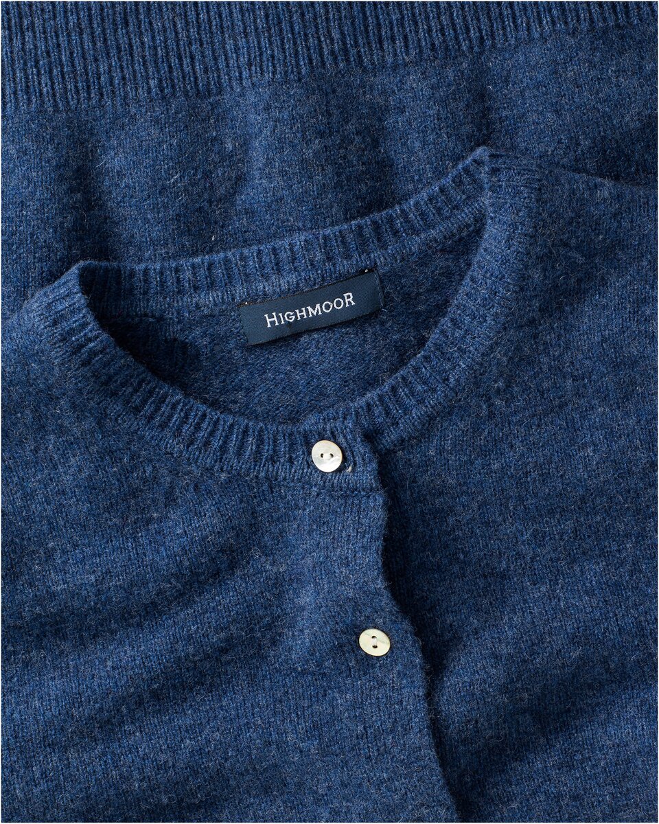 Highmoor Lambswool cardigan (Blue)