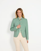 Reitmayer Herringbone stand-up collar jacket (Green)