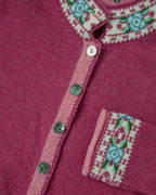 Reitmayer Long cardigan with jacquard pattern (Pink)