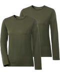 Parforce Women's long-sleeved shirts in a double pack (Olive)