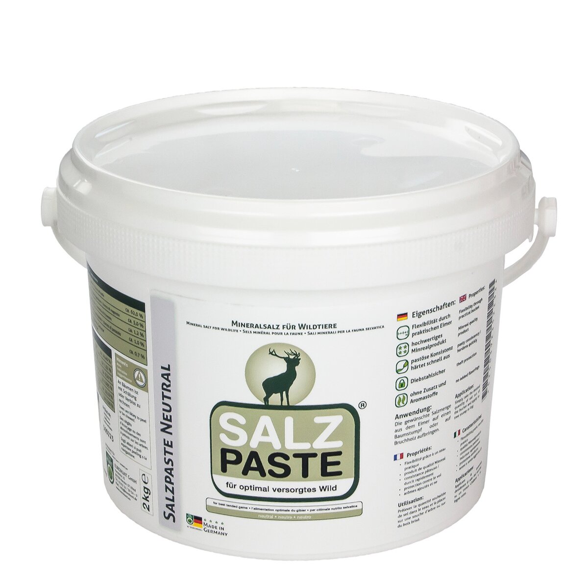 EUROHUNT Deusa salt paste, neutral, storage bucket 2 kg