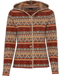 Luis Steindl Jacquard hooded cardigan (Sand/autumn colors)