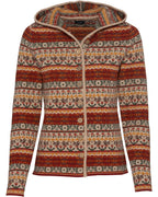 Luis Steindl Jacquard hooded cardigan (Sand/autumn colors)