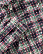 Highmoor Set: V-neck sweater & checked shirt (Marine)