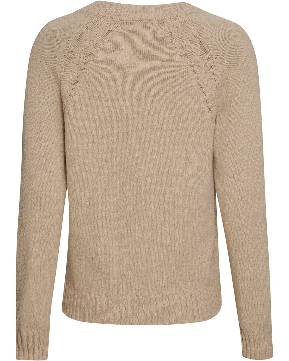 Highmoor chunky knit cardigan (Beige)