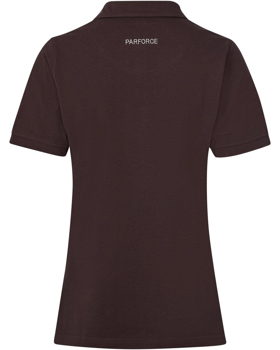 Parforce women's polo shirt with forest animal detail (Brown/Orange)