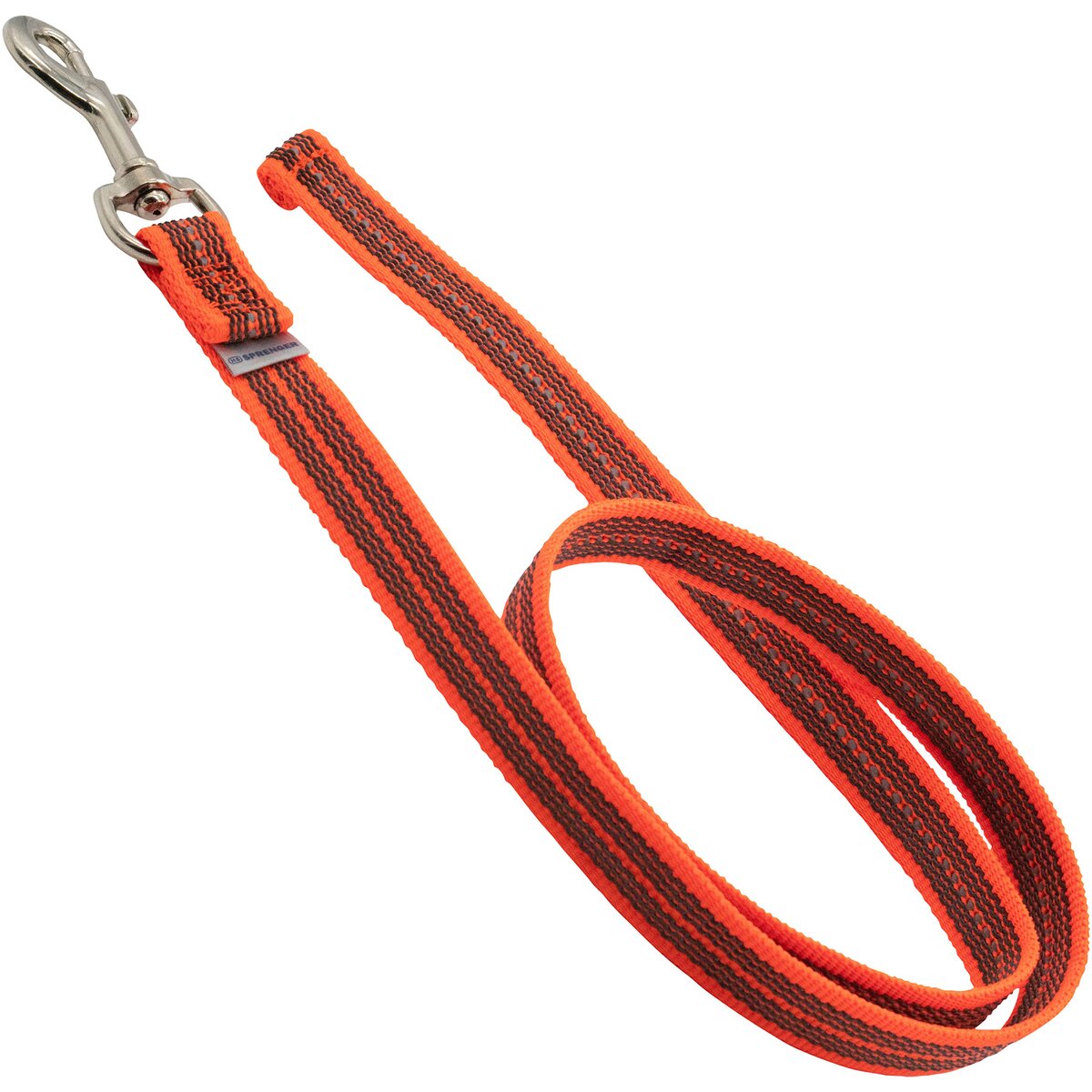 Sprenger Rubberized dog leash without hand strap (Signal orange – length 2 m)