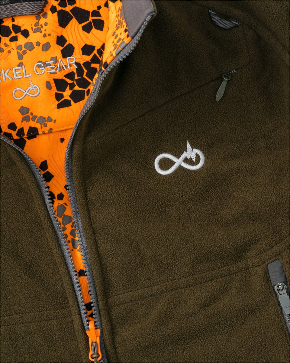 Merkel Gear HELIX Infinity Fire reversible jacket (Solid Olive/Infinity Fire Camo)