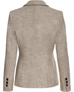 Highmoor Herringbone tweed blazer (Light beige)