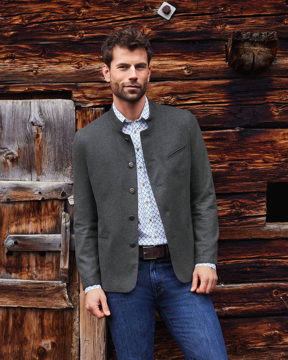 Reitmayer Single-breasted jacket (Dark grey/green)