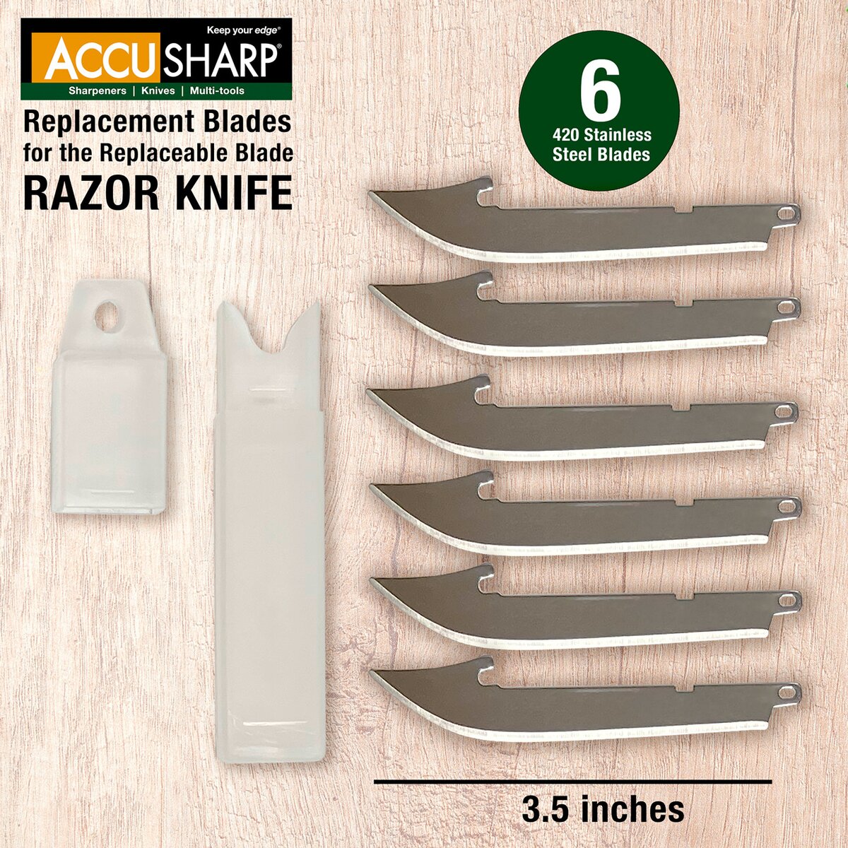 Accusharp Replacement blades RAZOR – 6 pieces