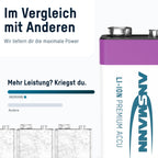 Ansmann Battery Li-Ion 9V E-Block – 1 piece