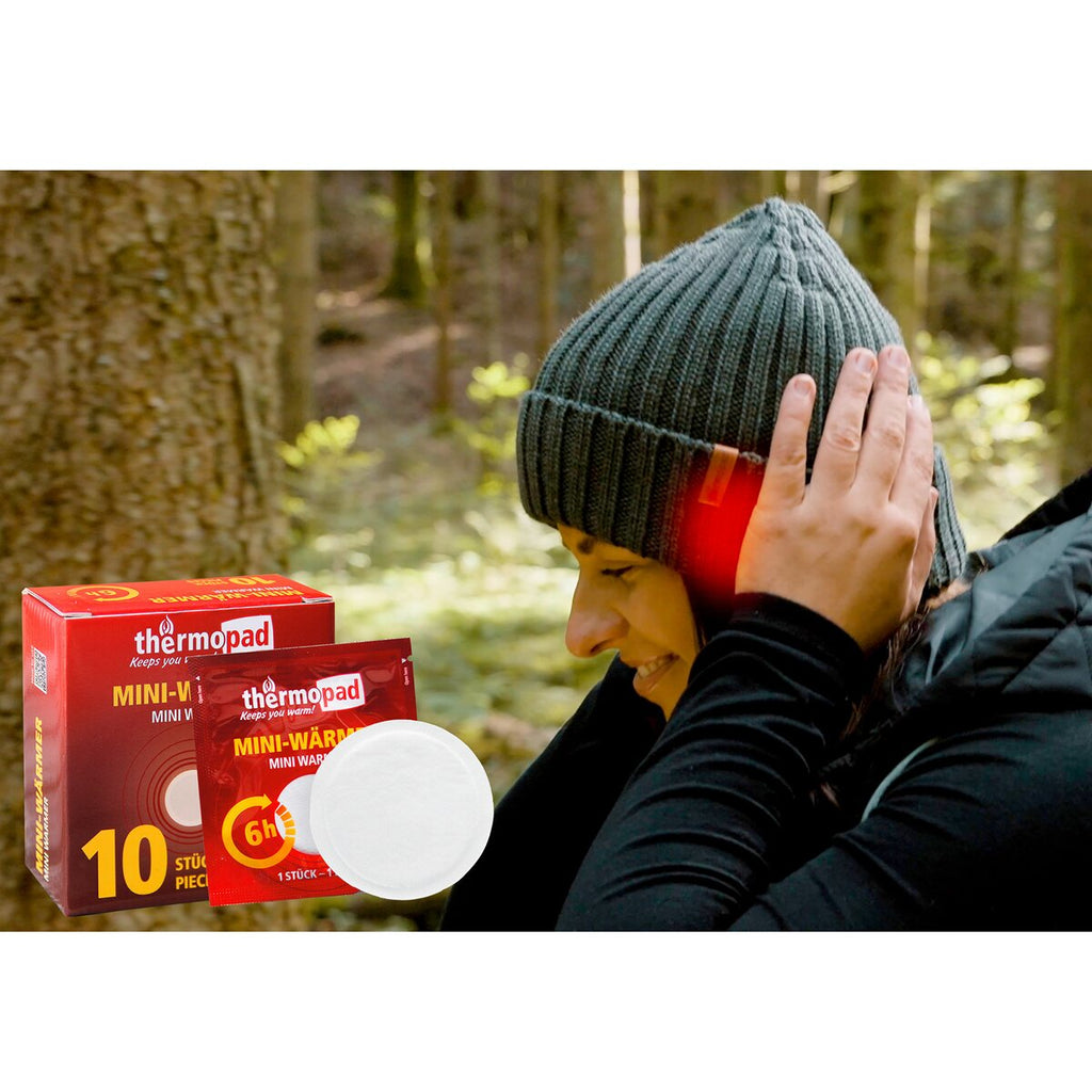 Thermopad Beanie Merino + 10 mini warmers – set (Olive)