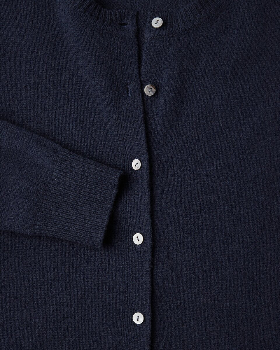 Highmoor Lambswool cardigan (Navy)