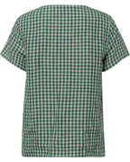 Luis Steindl Half-sleeve Vichy linen blouse (Green)