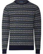 Highmoor Jacquard sweater (Navy/Green)