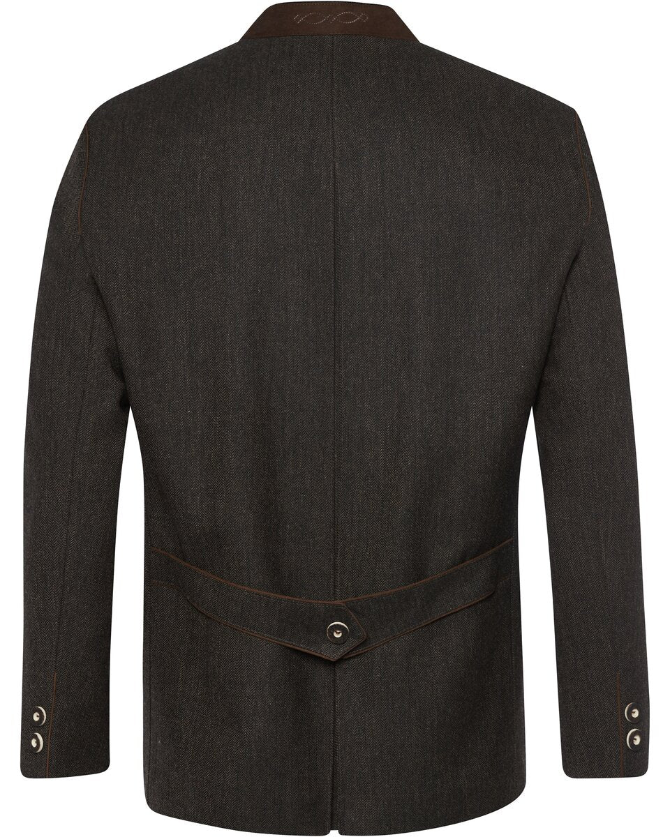 Luis Steindl Herringbone Janker (Anthracite/Brown)